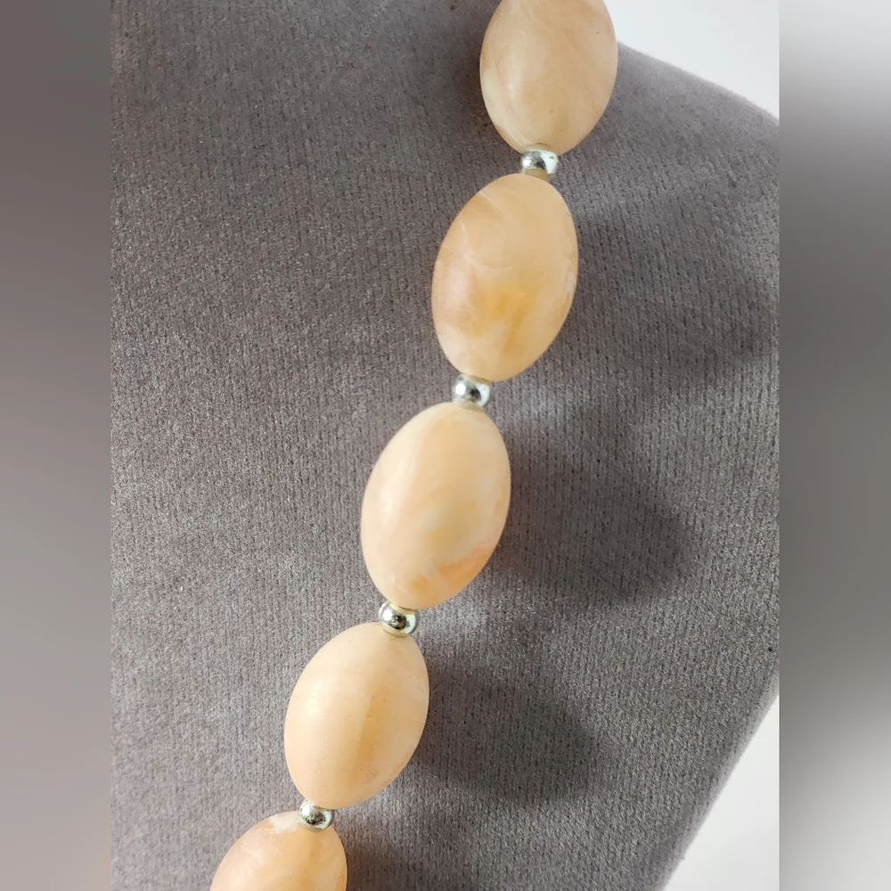 Vintage Peach Lucite Necklace